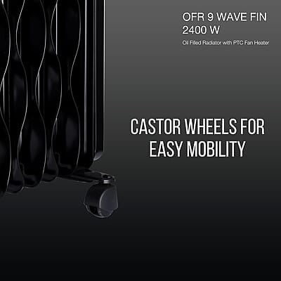 Havells OFR 9 Wave Fin with PTC 2400 Watts Fan Heater