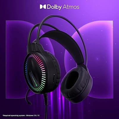 ZEBRONICS New Launch Blitz C Dolby Atmos Gaming Over Ear Headphone, 50Mm Neodymium Drivers, Padded Headband, Lightweight & Comfortable, RGB Lights, Flexible Mic, Type-C Connector, ZEBRONICS New Launch Blitz C Dolby Atmos Gaming Over Ear Headphone, 50Mm Neodymium Drivers, Padded Headband, Lightweight & Comfortable, RGB Lights, Flexible Mic, Type-C Connector,