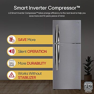 LG 242 L 3 Star Smart Inverter Frost-Free Double Door Refrigerator LG 242 L 3 Star Smart Inverter Frost-Free Double Door Refrigerator