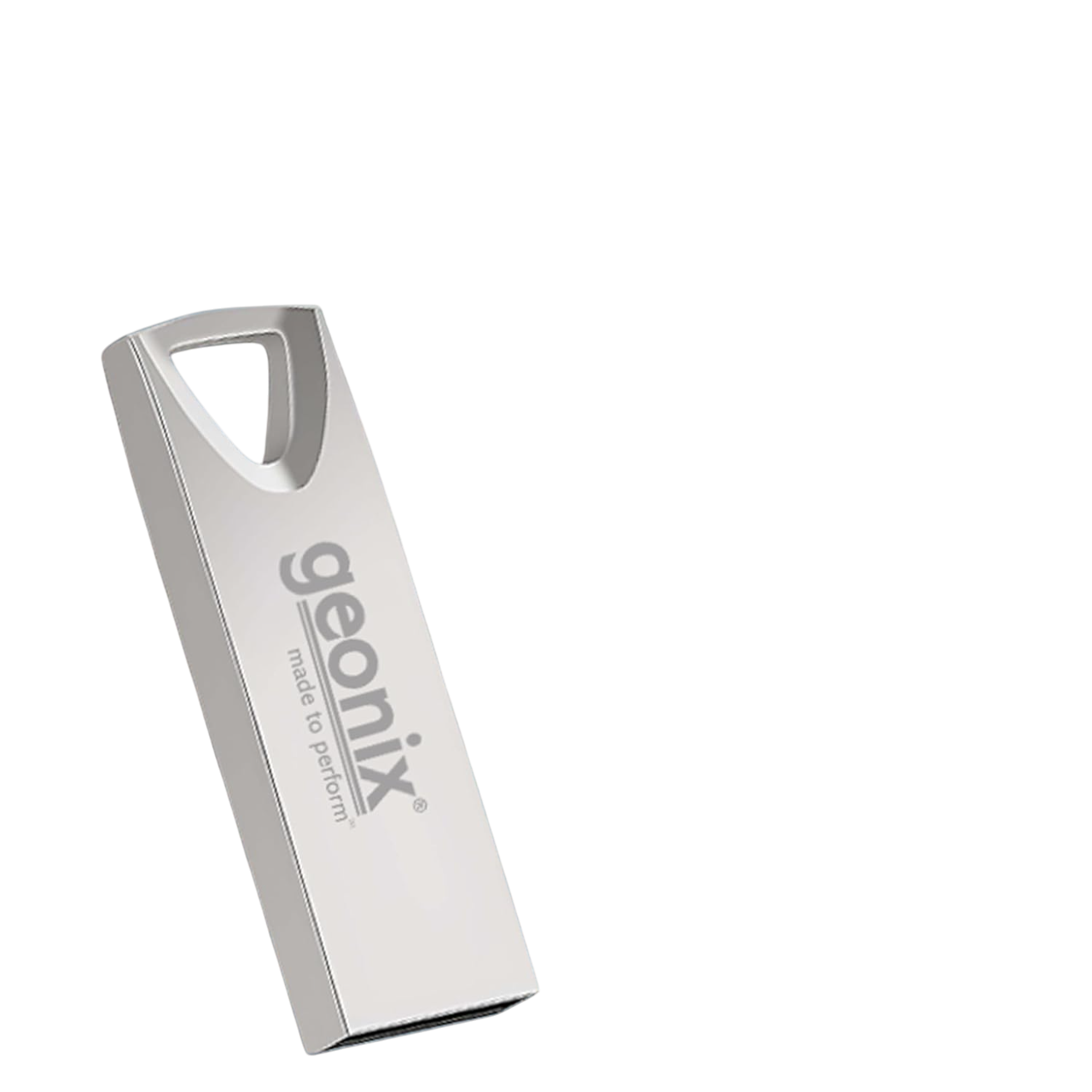 Geonix 16GB USB 2.0 Pendrive, Silver, Keyring Design-GXPD16GB
