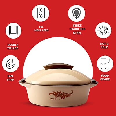 Milton Crisp Dlx 1200 Insulated Inner Steel Casserole, 1.05 Litres Brown Milton Crisp Dlx 1200 Insulated Inner Steel Casserole, 1.05 Litres Brown