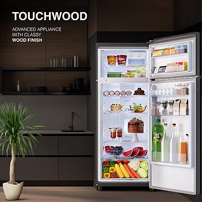 Godrej 244 L 2 Star Wood Finish, 30 Days Farm Freshness, Frost Free Inverter Double Door Refrigerator
