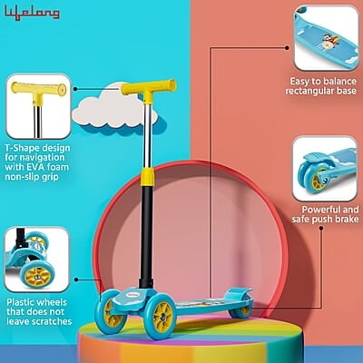 Lifelong LLKS01 Foldable Kick Skating Cycle Skate Scooter for Kids(Max User Weight: 50Kg) Kids Scooter