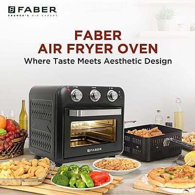 Faber 20 liter 1500 Watts Air Fryer Oven Fry, Bake, Roast, Toast, Defrost, Grill, Reheat & Broil