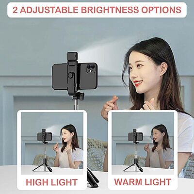 Kratos Selfie Stick Tripod Stand, 3 in 1 Multifunctional Design, Rechargable LED Light Kratos Selfie Stick Tripod Stand, 3 in 1 Multifunctional Design, Rechargable LED Light