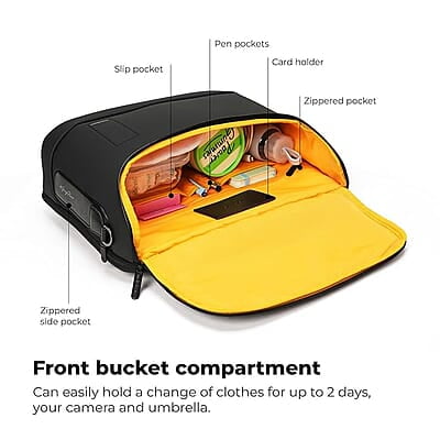 MOKOBARA The Transit Briefcase Vegan Leather & Nylon 15L Laptop Crossbody Messenger Bag for Men & Women