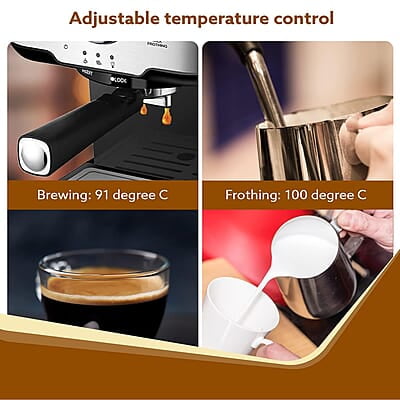 AGARO Imperial Espresso Coffee Maker, Coffee Machine, 15 Bars 1100W.