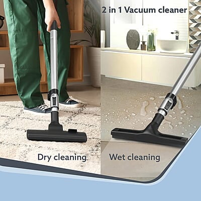 AGARO Ace Wet & Dry Vacuum Cleaner, 1600 Watts, 21.5 kPa Suction Power, 21 litres Tank Capacity 3L Dust Bag