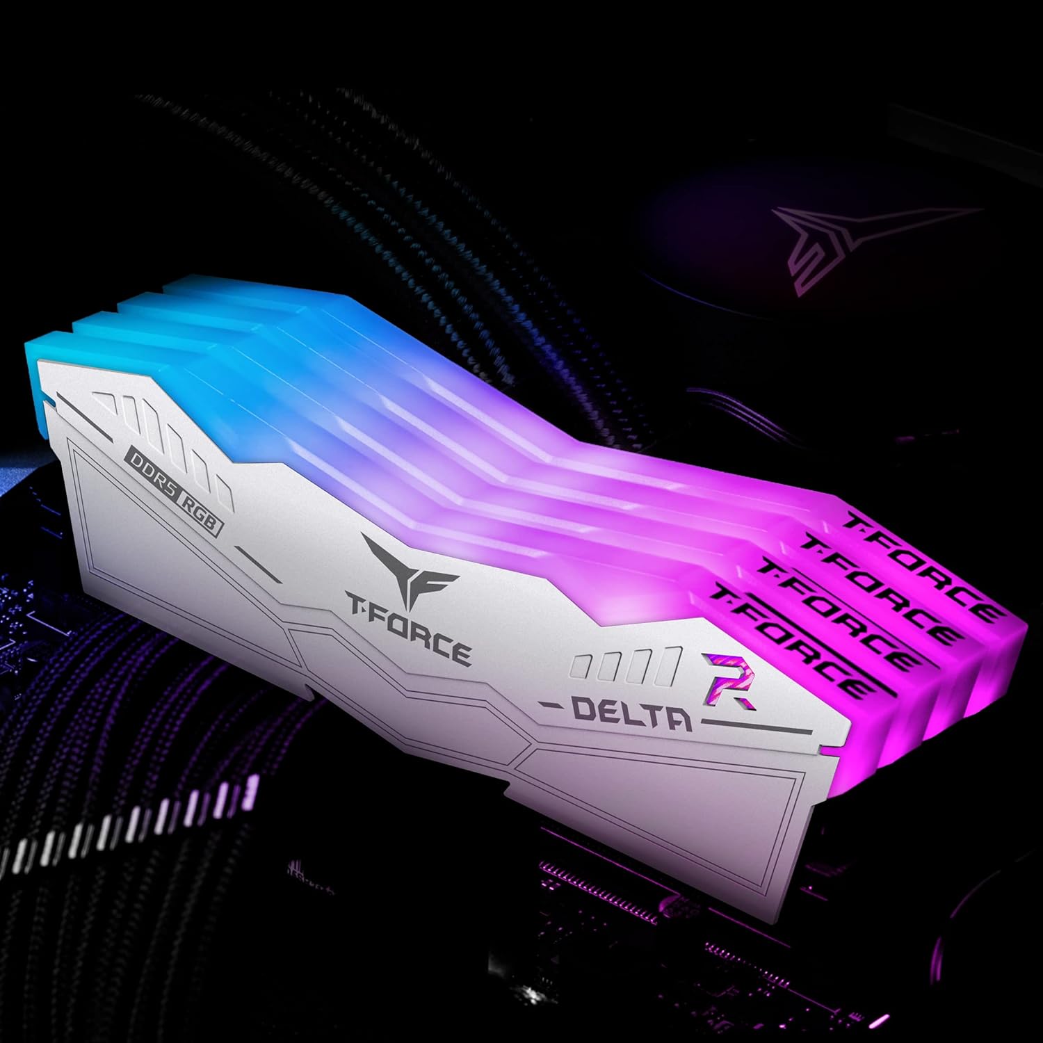 TeamGroup T-Force Delta RGB DDR5 RAM Kit, Desktop Gaming Memory, Metal Heatsink, ARGB Sync, ECC, XMP 3.0/EXPO, For Intel/AMD CPU, High Performance Low Latency TeamGroup T-Force Delta RGB DDR5 RAM Kit, Desktop Gaming Memory, Metal Heatsink, ARGB Sync, ECC, XMP 3.0/EXPO, For Intel/AMD CPU, High Performance Low Latency