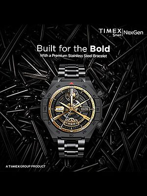 TIMEX Smart NexGen 1.43"(3.6cm) AMOLED Display with Functional Smartwatch for Unisex - TWTXW700T