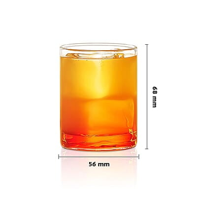 Borosil - Vision Glass Set, 120 Ml, Set of 6, Transparent