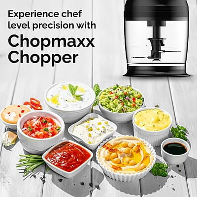 Crompton ChopMaxx Electric Vegetable Chopper 300 Watts Motors Twin S-Shaped Ninja food grade blades