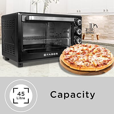 Faber FOTG BK 45 Liter (OVEN TOASTER GRILLER FOTG 45L,) Black, Medium