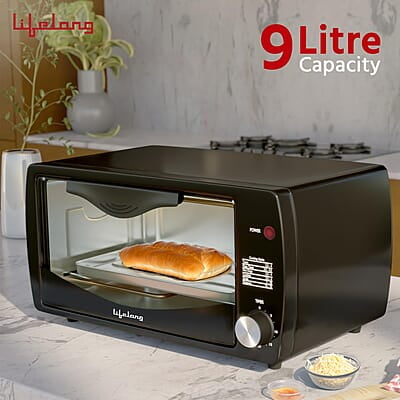 Lifelong OTG 9 Litre - Electric Oven Toaster Griller for Kitchen, Contant Temp - 1100W