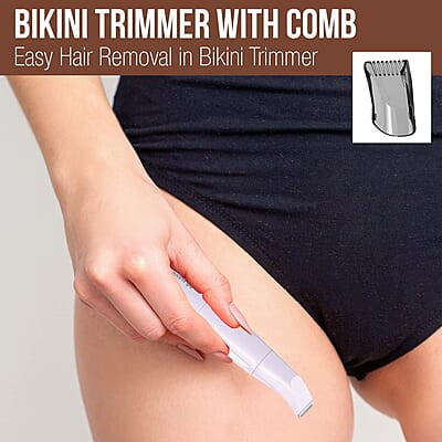 Havells 4-In-1 Lady Body Groomer Bikini & Eyebrow Trimmer With Protective Combs Recharegeable