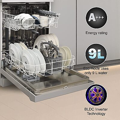 Godrej Eon Dishwasher 12 place setting Anti-Germ CrystaLight powered by UV Technology