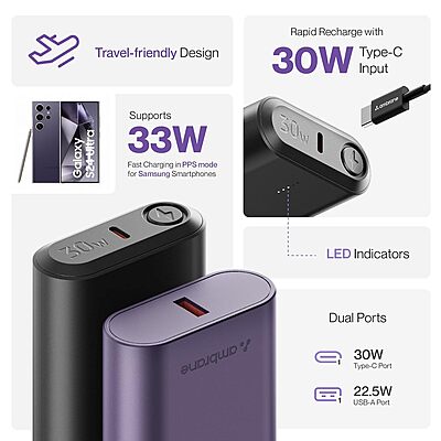 Ambrane PowerLit 30 33W PowerBank
