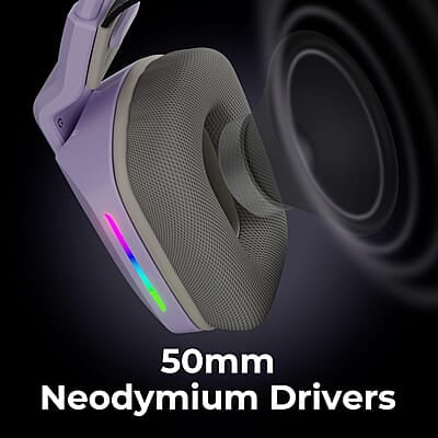 ZEBRONICS Havoc Premium Gaming Over Ear Headphone with Dolby Atmos Subscription, 50mm Neodymium Drivers, Extra Soft Ear Cushion, Suspension Headband,Braided Cable