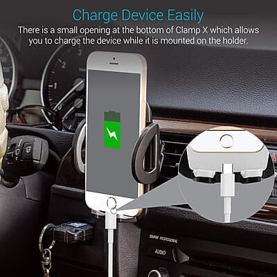 Portronics CLAMP X Car-Vent Mobile Holder 360 Degree Rotational, Strong Lock Mechanism
