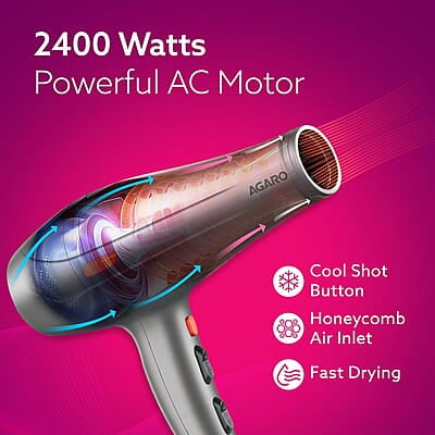 AGARO HD-1124 2400 Watts Professional Hair Dryer with AC Motor