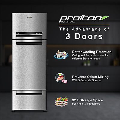 Whirlpool 270 L Frost Free Triple-Door Refrigerator