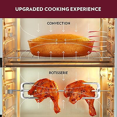 Borosil DigiPro 38 L Digital Oven Toaster & Grill, Convection Mode, 6 Pre-set Menus, Temperature Control, Chrome