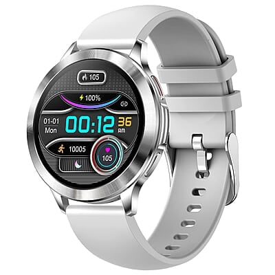 FireBoltt Mystic 1.3" AMOLED Display Smartwatch Silver