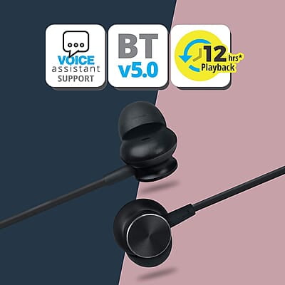 ZEBRONICS Zeb-Slinger in Ear Wireless Neckband Earphone Supporting Bluetooth 5.0, Up to 12 Hours Playback, Voice Assistant, for All iPhones/Smartphones/Tablets ZEBRONICS Zeb-Slinger in Ear Wireless Neckband Earphone Supporting Bluetooth 5.0, Up to 12 Hours Playback, Voice Assistant, for All iPhones/Smartphones/Tablets
