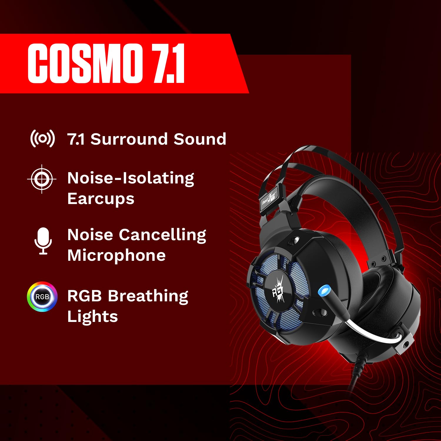 RedGear Cosmo 7.1 Gaming Headphone RedGear Cosmo 7.1 Gaming Headphone