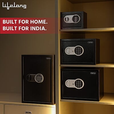 Lifelong LLHSL08 22Litres Home Safe Electronic Locker with LED Light  Digital Security Safe for Home & Office
