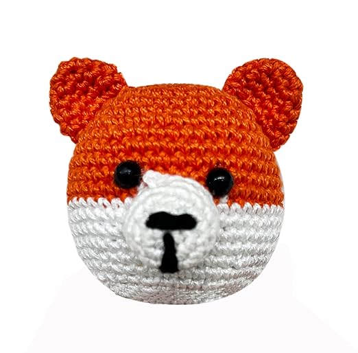 Rusty Bear Wooden Crochet Baby Rattle