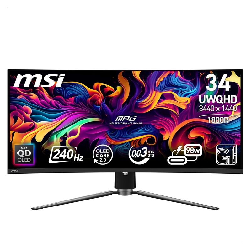 MSI,34 Inch, 240Hz Refresh Rate Monitor, MPG 341CQPX QD-OLED MSI,34 Inch, 240Hz Refresh Rate Monitor, MPG 341CQPX QD-OLED