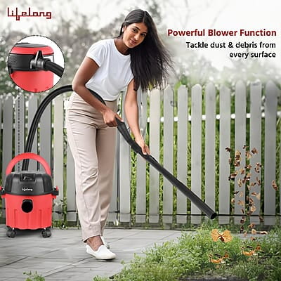 Lifelong 10 litre Vacuum Cleaner for Home - 1000 W, Wet & Dry Floor Cleaner