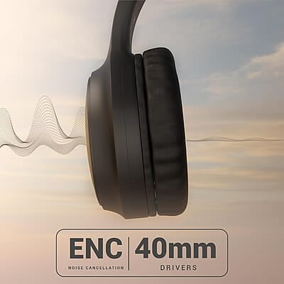 ZEBRONICS New Launch Aeon Wireless Over Ear Headphone with 110H Battery Backup, Supports Bluetooth & Aux, Gaming Mode, Enc, Dual Pairing, Rapid Charging
