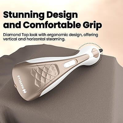 Havells Elegance Hand Held Garment Steamer 1200 Watts - Ergonomic Design,150Ml Tank Capacity