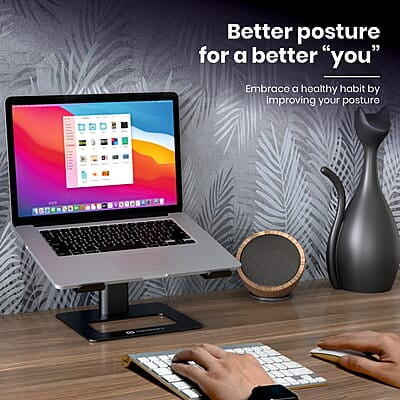Portronics My Buddy K5 Portable Laptop Stand with Aluminium Frame, Adjustable Height, Compatible with all Laptops