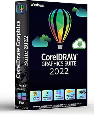 CorelDraw Graphics Suite 2022 Win or Mac (1 user) (1 year Subscription) ESD