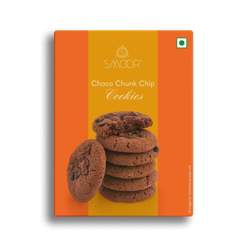 SMOOR Premium Choco Chunk Chip Cookies Crunchy & Sweet Gourmet Cookie Biscuits150g SMOOR Premium Choco Chunk Chip Cookies Crunchy & Sweet Gourmet Cookie Biscuits150g