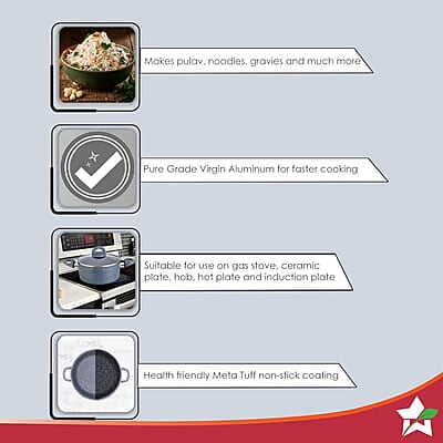 Wonderchef Granite Die-Cast Non-Stick 6-Piece Casserole Set with Lids Blue Wonderchef Granite Die-Cast Non-Stick 6-Piece Casserole Set with Lids Blue