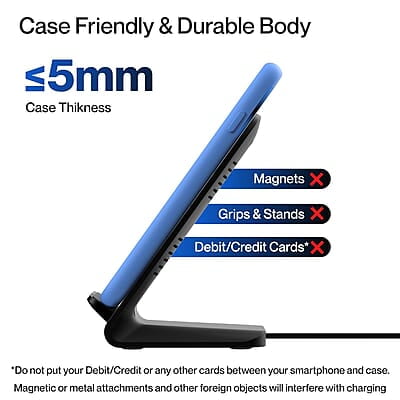 Ambrane 15W Wireless Charging Stand for iPhone 14/13/12 Series, Galaxy S23/S22/S21/S20/Note20 Series, OnePlus 9/9 Pro, Apple Watch & Other Qi Devices Powerpod Ambrane 15W Wireless Charging Stand for iPhone 14/13/12 Series, Galaxy S23/S22/S21/S20/Note20 Series, OnePlus 9/9 Pro, Apple Watch & Other Qi Devices Powerpod