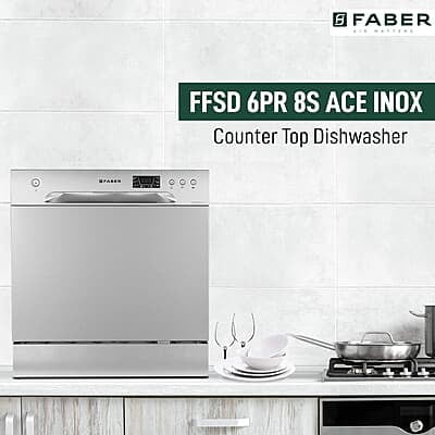 Faber 8 Place Settings Dishwasher (FFSD 6PR 8S Ace Inox