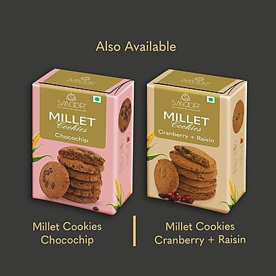 SMOOR Premium Almond Millet Cookies Crunchy & Sweet Gourmet Cookie Biscuits 150g