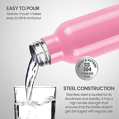 MILTON Smarty Stainless Steel Water Bottle, 730 ml