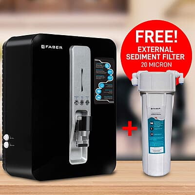 Faber Neutron pro RO + UV + MAT +Copper Guard + PH Enhancer, 10lts, Suitable Upto 2500 TDS