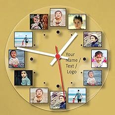 Sublimation Printed Wall Clock Customized UV Printed Designer Acrylic Wall Clock with Name/Text for Personal Sublimation Printed Wall Clock Customized UV Printed Designer Acrylic Wall Clock with Name/Text for Personal