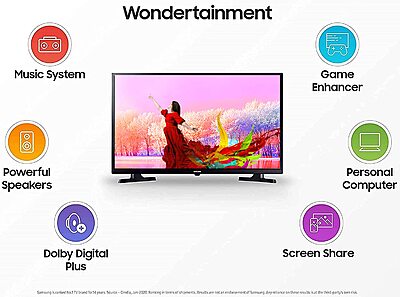 Samsung 80 cm (32 Inches) Wondertainment Series HD Ready LED Smart TV UA32T4340BKXXL