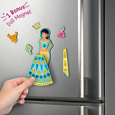 Imagimake DIY Magnetic Dress-Up Indian Princess |Pretend Play Toys for Girls | 30 Magnetic Dresses & Accessories Age 3 -99 Years Imagimake DIY Magnetic Dress-Up Indian Princess |Pretend Play Toys for Girls | 30 Magnetic Dresses & Accessories Age 3 -99 Years