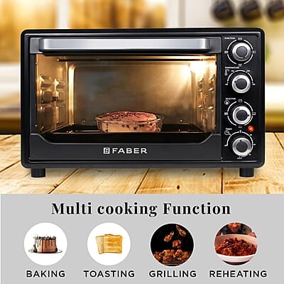 Faber FOTG BK 45 Liter (OVEN TOASTER GRILLER FOTG 45L,) Black, Medium