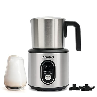 AGARO Regal Milk Frother for Coffee, 4 in 1 Electric Detachable Milk Frother and Heater
