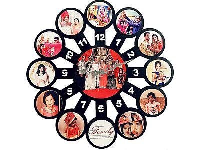 Sublimation Printed Wall Clock Customized Wall Clock With Photos, Design Or Text Of Your Choice Wc102 (12X12), Material - Wood Mdf Sublimation Printed Wall Clock Customized Wall Clock With Photos, Design Or Text Of Your Choice Wc102 (12X12), Material - Wood Mdf
